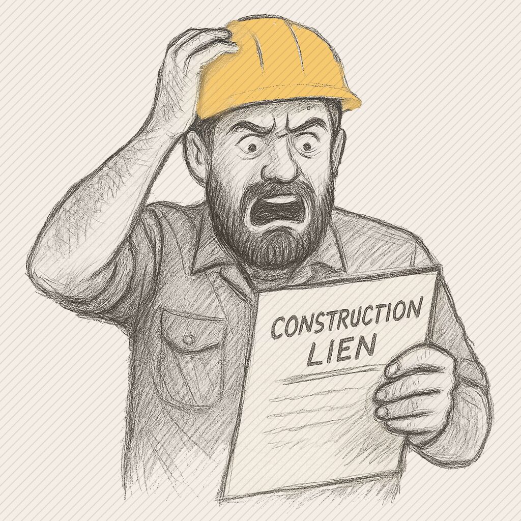 Common Mistakes That Invalidate a Construction Lien in Florida Construction Law for Builders – Angry contractor realizing a construction lien was rejected or deemed invalid under Florida lien law Florida Construction Lien Mistakes